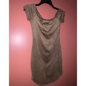 Coffee colored skin tight dress